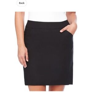 S.C. & CO. Black 360 Tummy Control Skort XL Stretch Pull On Skirt with Shorts